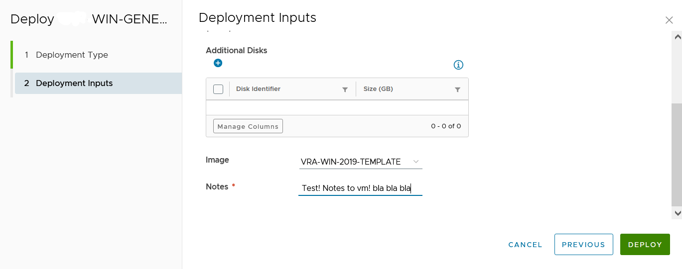VRA Deploy Input Mask
